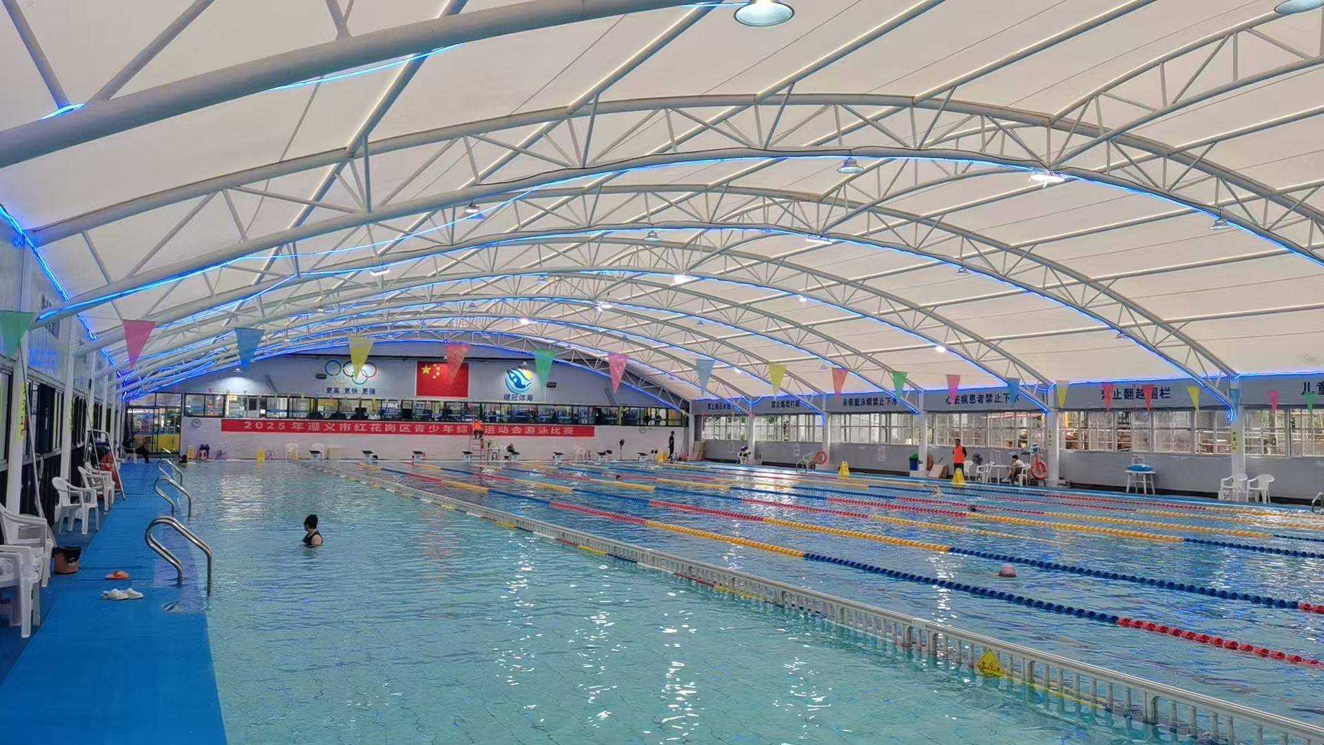 Poolside pavilion